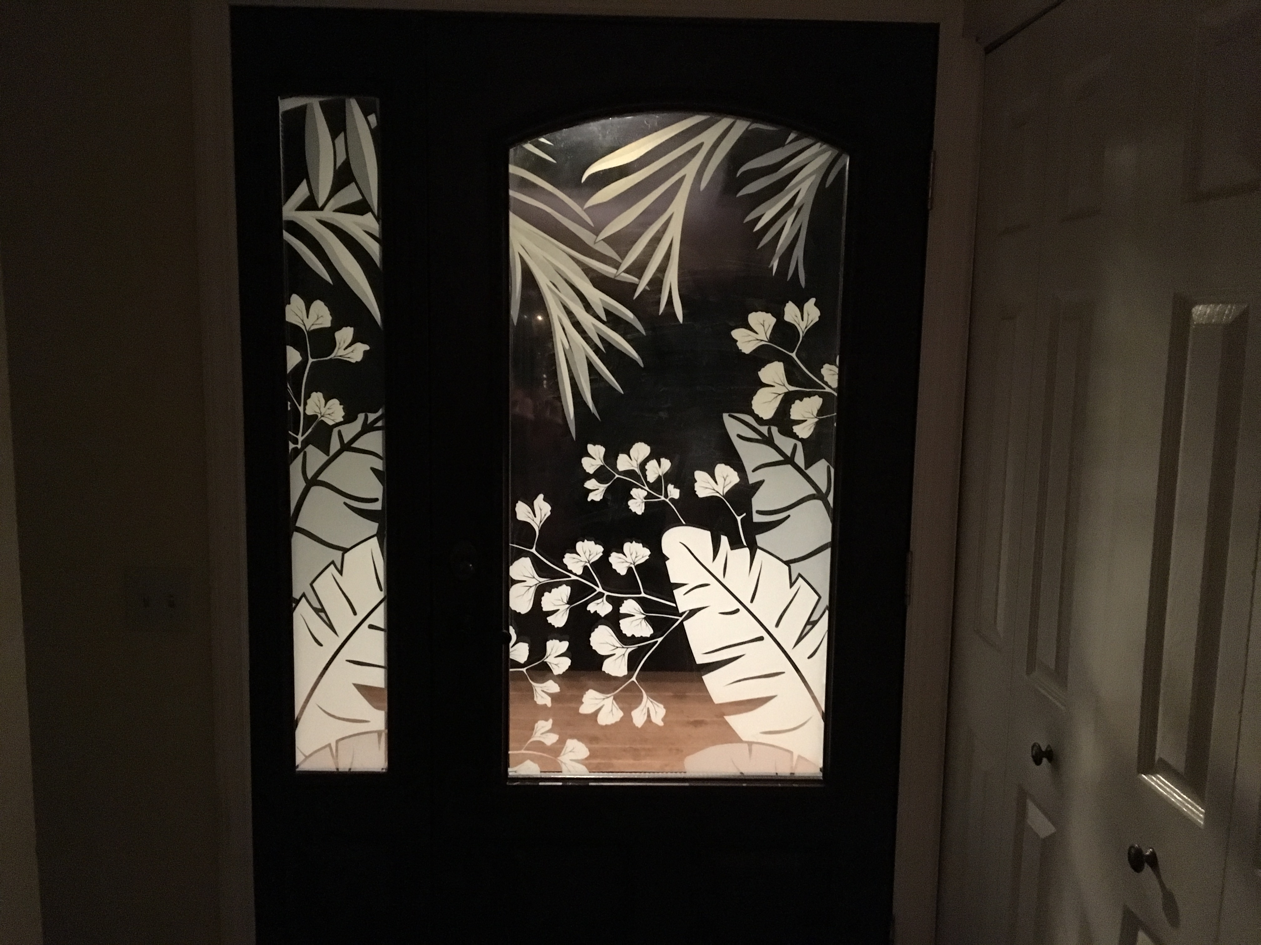 Tropical Window Film Decorative Window Film Etched Glass Window